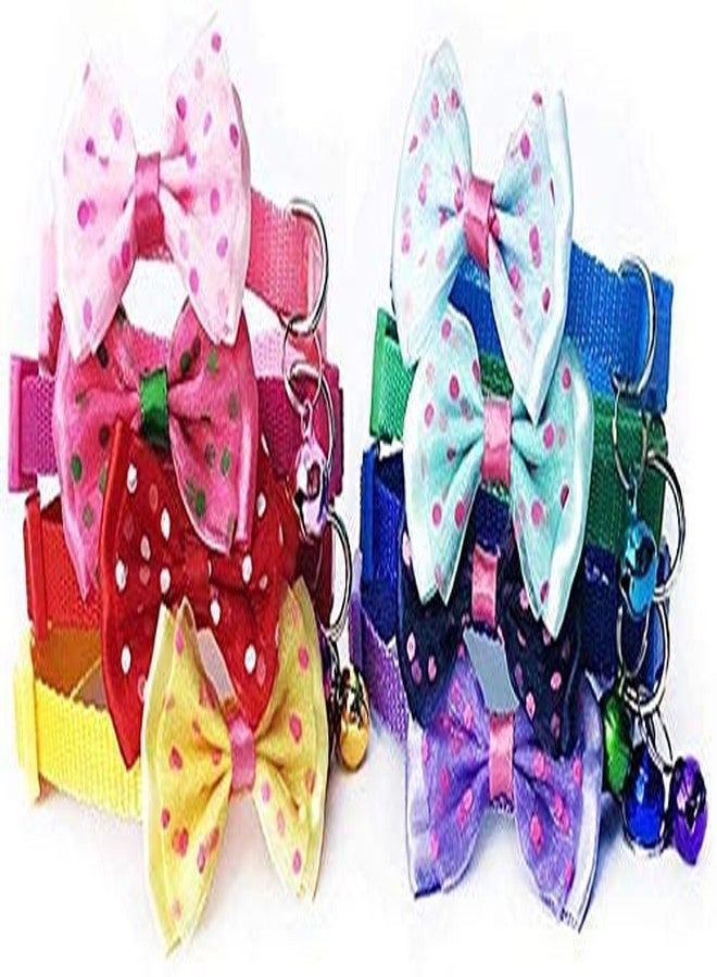 Pet Guard Adjustable Cat Collars Cute Bow-tie with Bell, Safety Identification Collars for Puppy, and Small Pets (Blue) - Image 5